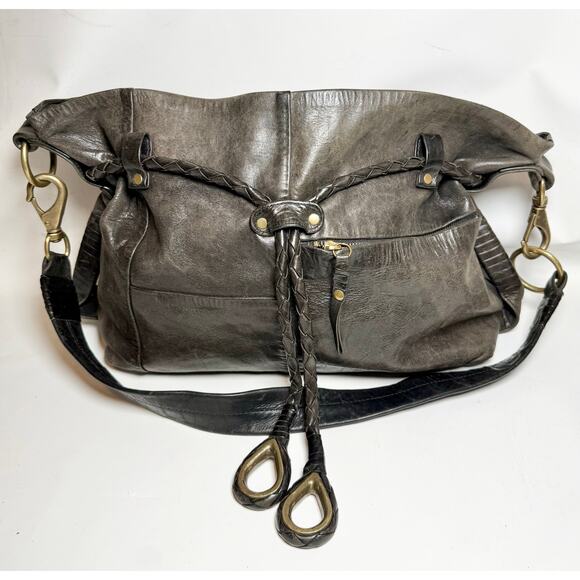Vintage Cornelian Taurus Daisuke Iwanaga Leather Shoulder Bag w/Bronze Hdw $1800 - Picture 1 of 12